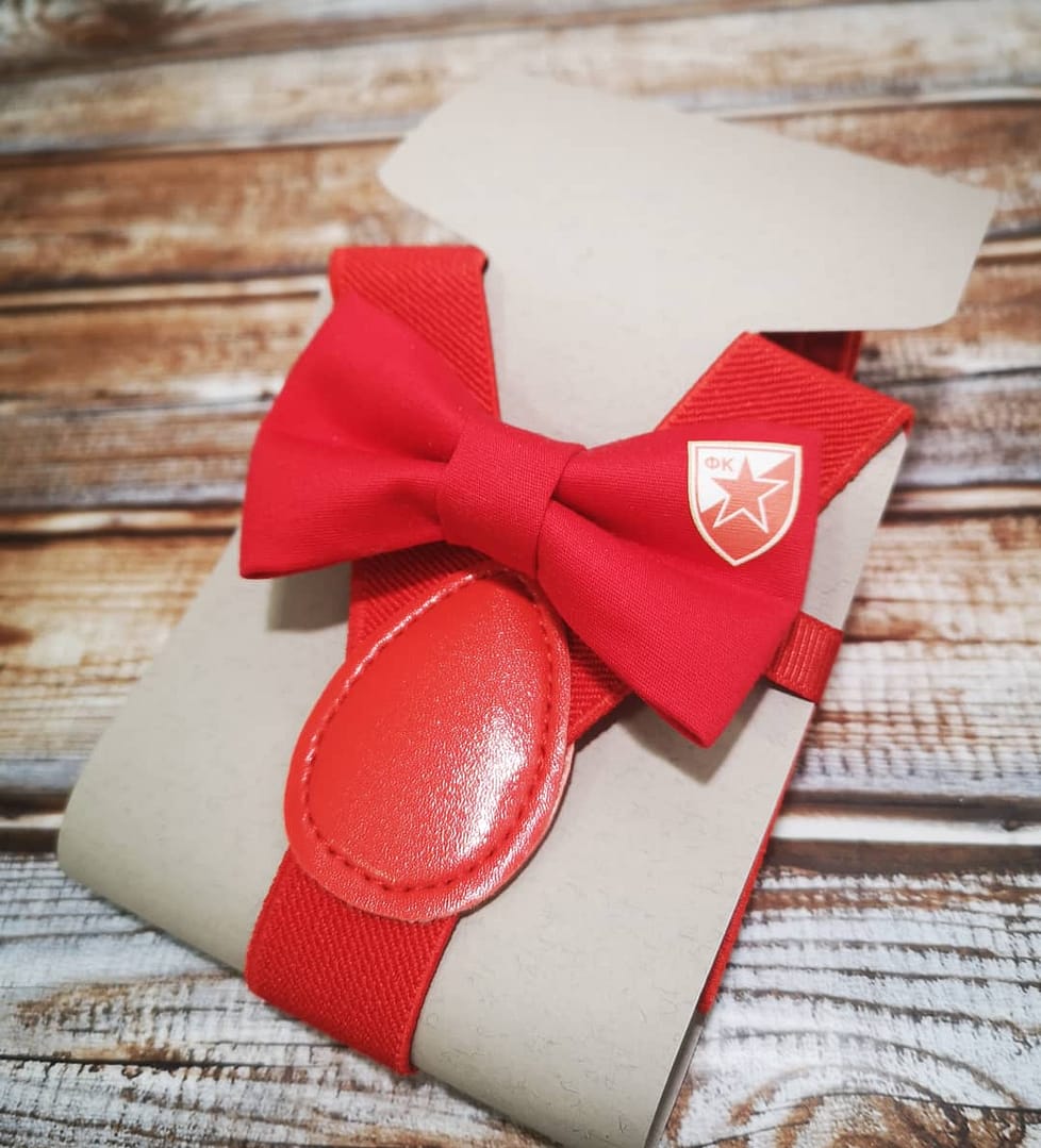 Set leptir mašne i tregeri- Crvena Zvezda - Слика 4